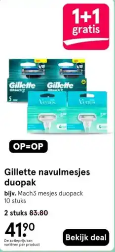 Etos Gillette navulmesjes duopak aanbieding