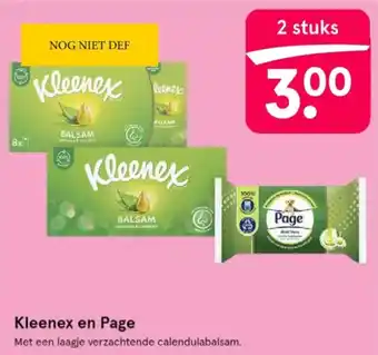 Etos Kleenex en Page aanbieding