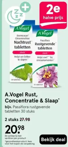 Etos A.Vogel Rust, Concentratie & Slaap aanbieding