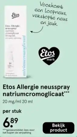 Etos Etos Allergie neusspray natriumcromoglicaat aanbieding
