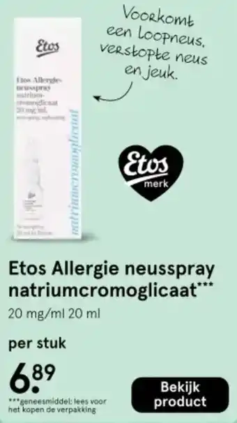 Etos Etos Allergie neusspray natriumcromoglicaat aanbieding