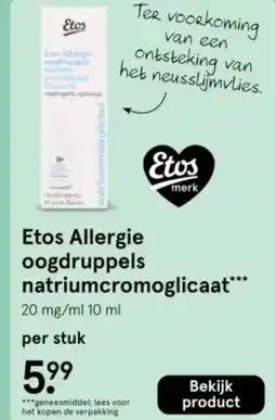Etos Etos Allergie oogdruppels natriumcromoglicaat per stuk aanbieding