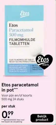 Etos Etos Paracetamol in pot aanbieding