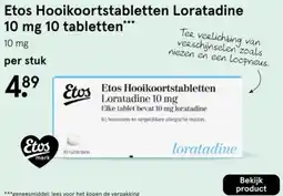 Etos Etos Hooikoortstabletten Loratadine 10 tabletten aanbieding