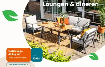 Van der Garde tuinmeubelen Elati lounge dining set aanbieding