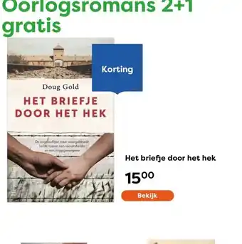 The Read Shop Het briefje door het hek aanbieding