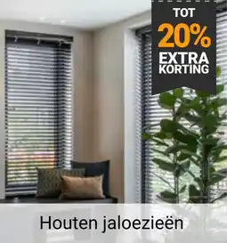 Raamdecoratie.com Houten jaloezieën aanbieding