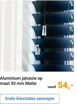 Raamdecoratie.com Aluminium jaloezie op maat 50 mm Matte aanbieding