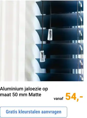 Raamdecoratie.com Aluminium jaloezie op maat 50 mm Matte aanbieding