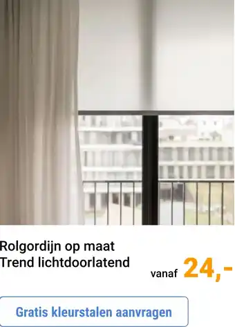 Raamdecoratie.com Rolgordijn op maat Trend lichtdoorlatend aanbieding