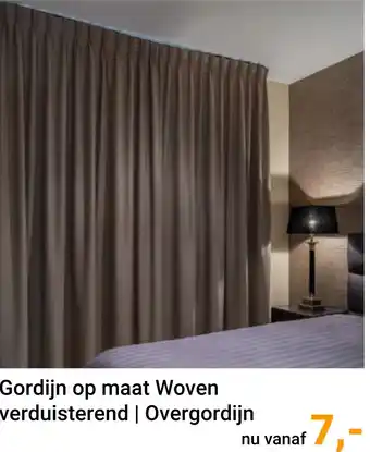 Raamdecoratie.com Gordijn op maat Woven verduisterend | Overgordijn aanbieding