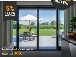 Raamdecoratie.com Dubbele plissé hordeur op maat aanbieding