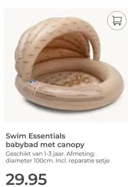 Prenatal Swim Essentials babybad met canopy aanbieding