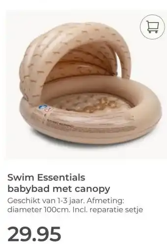 Prenatal Swim Essentials babybad met canopy aanbieding