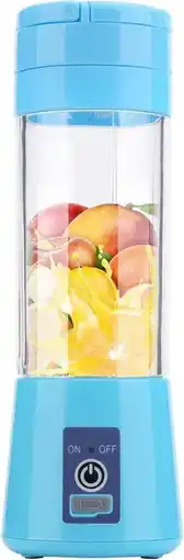 Bol.com DrPhone V7 - Draagbare Blender - Mixer / Shaker – 2000 mAh Accu - 380ml - Blauw aanbieding