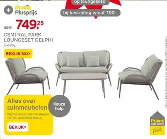 Praxis CENTRAL PARK LOUNGESET DELPHI aanbieding
