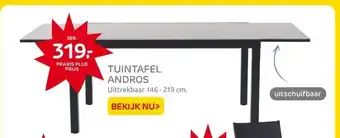Praxis TUINTAFEL ANDROS aanbieding