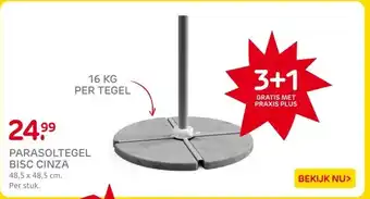 Praxis PARASOLTEGEL BISC CINZA aanbieding