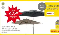 Praxis CENTRAL PARK PARASOL SUNNY aanbieding