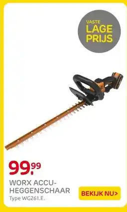 Praxis WORX ACCU- HEGGENSCHAAR aanbieding