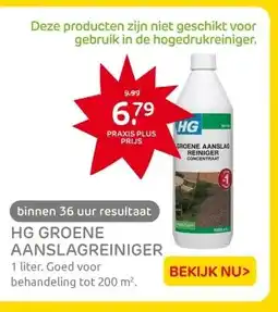 Praxis HG GROENE AANSLAGREINIGER aanbieding