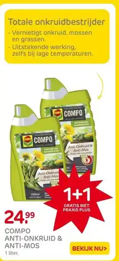 Praxis COMPO ANTI-ONKRUID & ANTI-MOS aanbieding