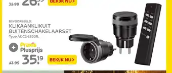 Praxis Klikaanklikuit buitenschakelaarset Type AGC2-3500R aanbieding