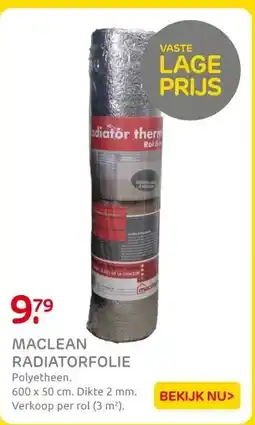 Praxis MACLEAN RADIATORFOLIE aanbieding