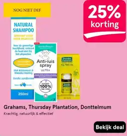 Etos Grahams, Thursday Plantation, Donttelmum aanbieding