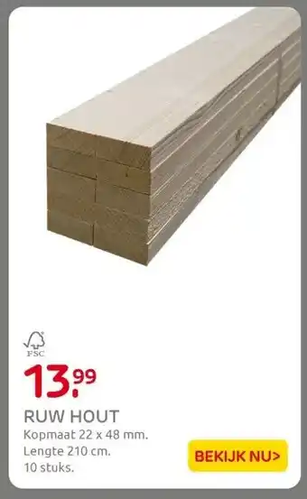 Praxis RUW HOUT aanbieding