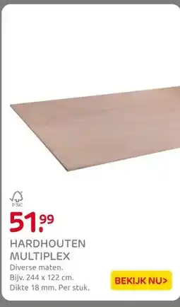 Praxis HARDHOUTEN MULTIPLEX aanbieding