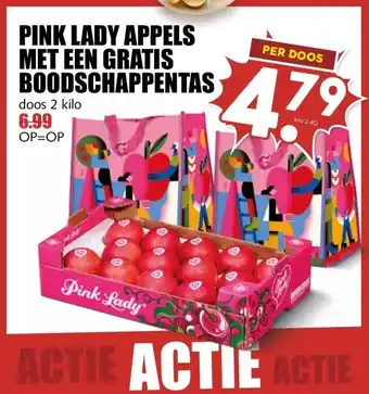 MCD Supermarkt PINK LADY APPELS MET EEN GRATIS BOODSCHAPPENTAS aanbieding