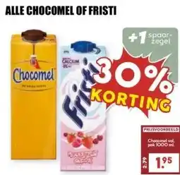 MCD Supermarkt ALLE CHOCOMEL OF FRISTI aanbieding