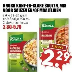MCD Supermarkt KNORR KANT-EN-KLARE SAUZEN, MIX VOOR SAUZEN EN/OF MAALTIJDEN aanbieding