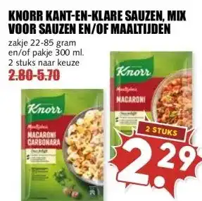 MCD Supermarkt KNORR KANT-EN-KLARE SAUZEN, MIX VOOR SAUZEN EN/OF MAALTIJDEN aanbieding
