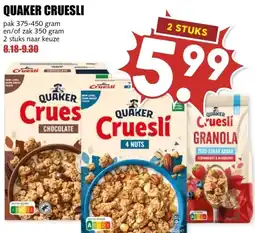 MCD Supermarkt QUAKER CRUESLI aanbieding