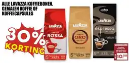 MCD Supermarkt ALLE LAVAZZA KOFFIEBONEN, GEMALEN KOFFIE OF KOFFIECAPSULES aanbieding