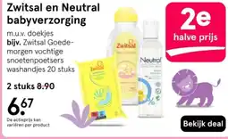 Etos Zwitsal en Neutral babyverzorging aanbieding