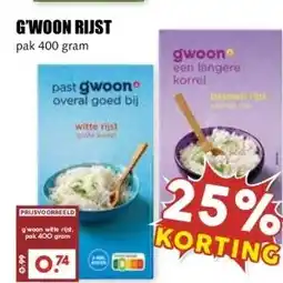 MCD Supermarkt G'WOON RIJST aanbieding