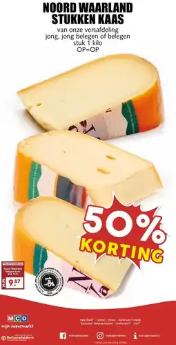 MCD Supermarkt NOORD WAARLAND STUKKEN KAAS aanbieding