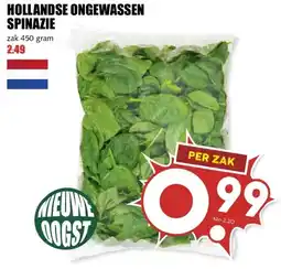 MCD Supermarkt HOLLANDSE ONGEWASSEN SPINAZIE aanbieding