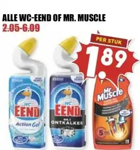 MCD Supermarkt ALLE WC-EEND OF MR. MUSCLE aanbieding