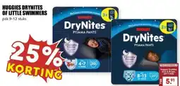 MCD Supermarkt HUGGIES DRYNITES OF LITTLE SWIMMERS aanbieding