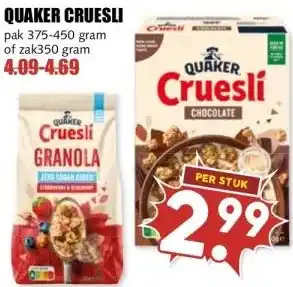 MCD Supermarkt QUAKER CRUESLI aanbieding