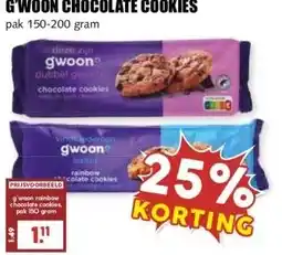 MCD Supermarkt G'WOON CHOCOLATE COOKIES aanbieding
