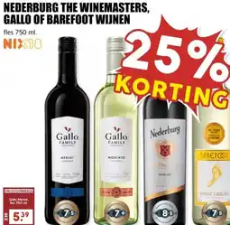 MCD Supermarkt NEDERBURG THE WINEMASTERS, GALLO OF BAREFOOT WIJNEN aanbieding