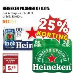 MCD Supermarkt HEINEKEN PILSENER OF 0.0% aanbieding