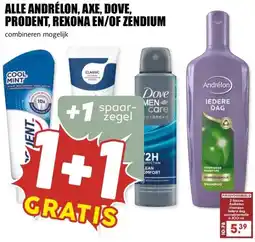 MCD Supermarkt ALLE ANDRÉLON, AXE, DOVE, PRODENT, REXONA EN/OF ZENDIUM aanbieding