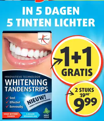 Lucovitaal WHITENING TANDENSTRIPS aanbieding