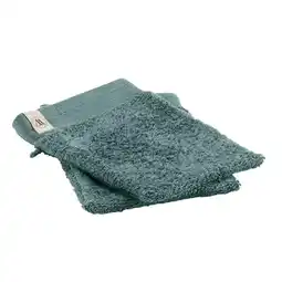 Leen Bakker Walra washand (set van 2) - groen - 16x21 cm aanbieding